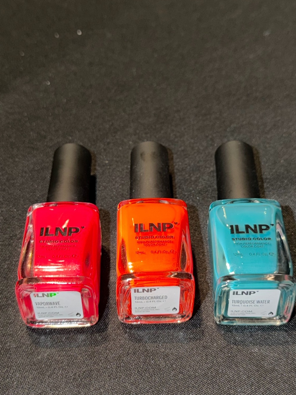 ILNP Nail Polish Trio - VAPORWAVE, TURBOCHARGED, TURQUOISE WATER - used once
